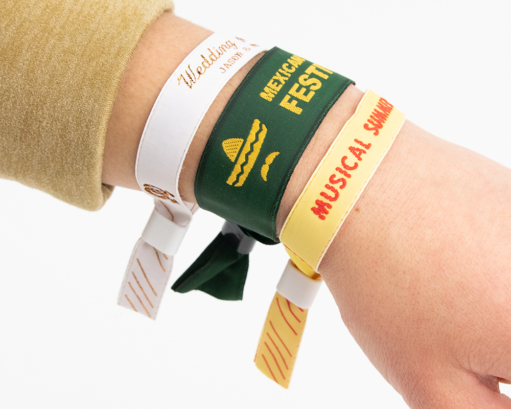 Bracelets de festival avec votre propre logo