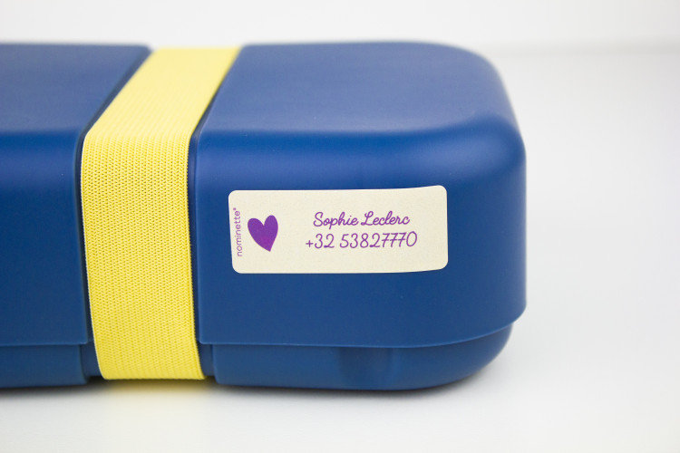 Autocollants nominatifs pour la bo&icirc;te &agrave; lunch