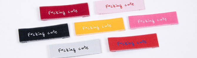 Étiquettes à coudre “F*cking cute”