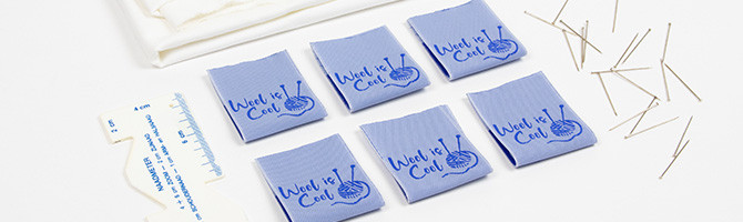 Sewing labels taffeta "Wool is Cool"