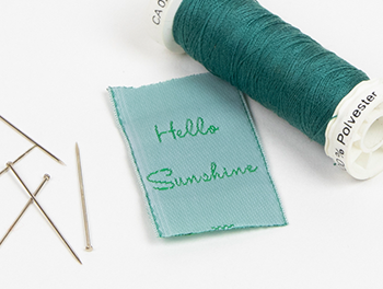 étiquettes à coudre taffetas “Hello Sunshine”