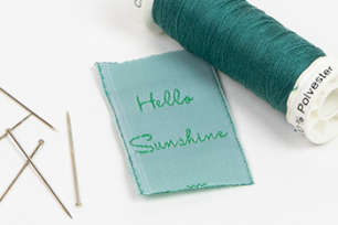 étiquettes à coudre taffetas “Hello Sunshine” étiquettes à coudre taffetas “Hello Sunshine”