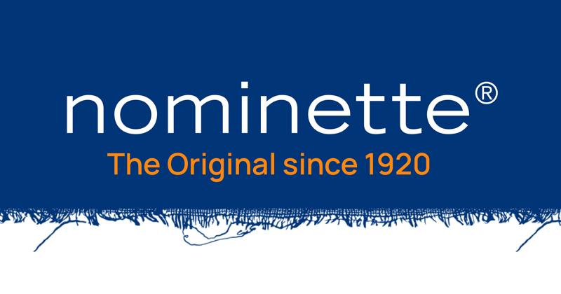 Nominette France, logo textile, etiquette vetement, creation